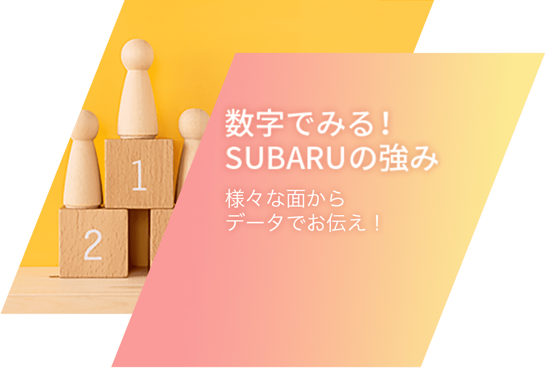 数字でみる！SUBARUの強み 様々な面からデータでお伝え！