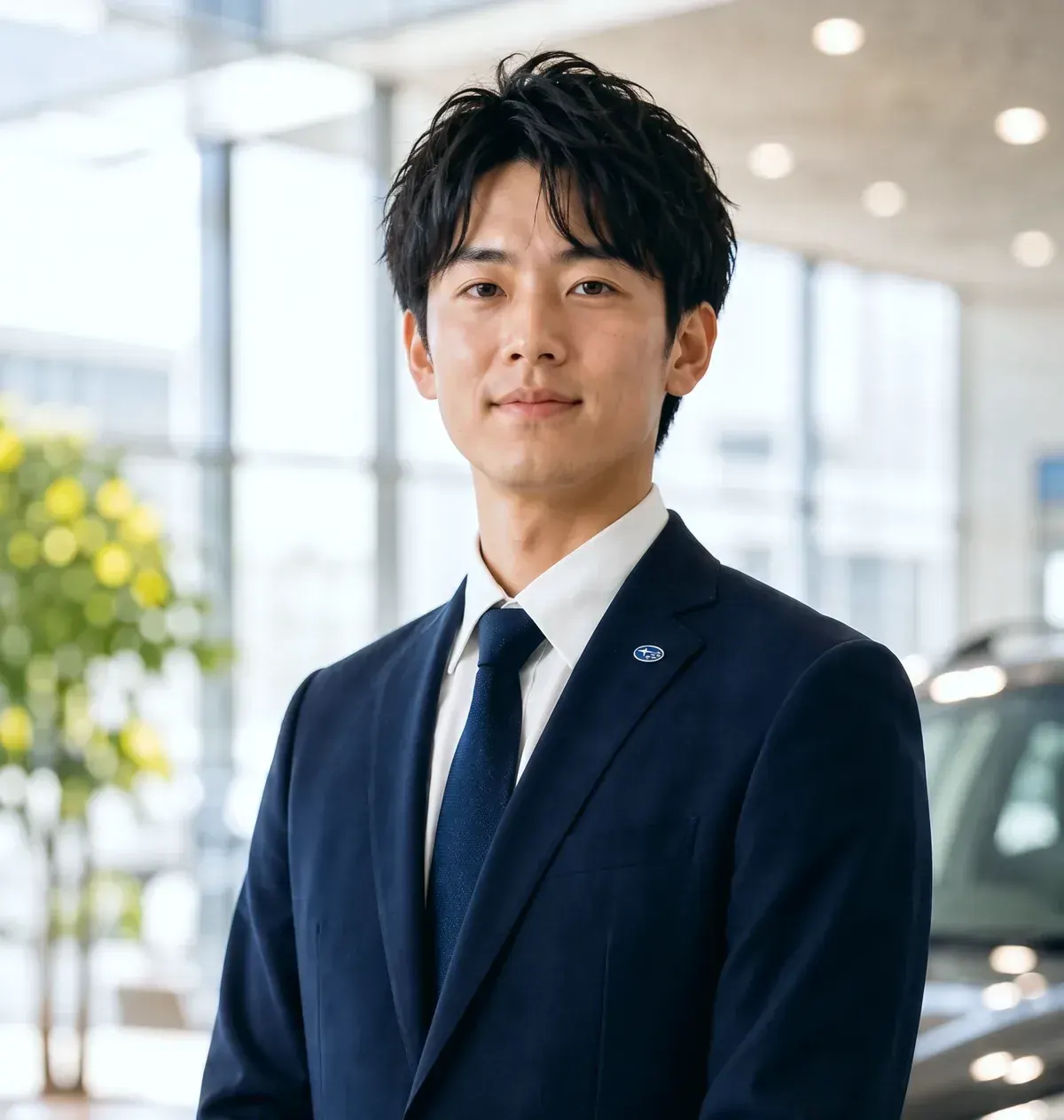 自信に満ちた若手社員のポートレート